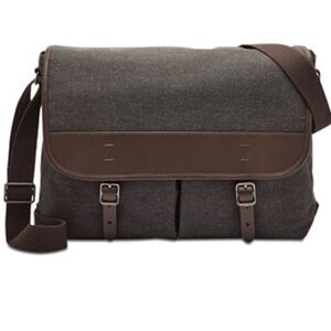 Fossil Men's Buckner Canvas Messenger/Book Bag - EUC